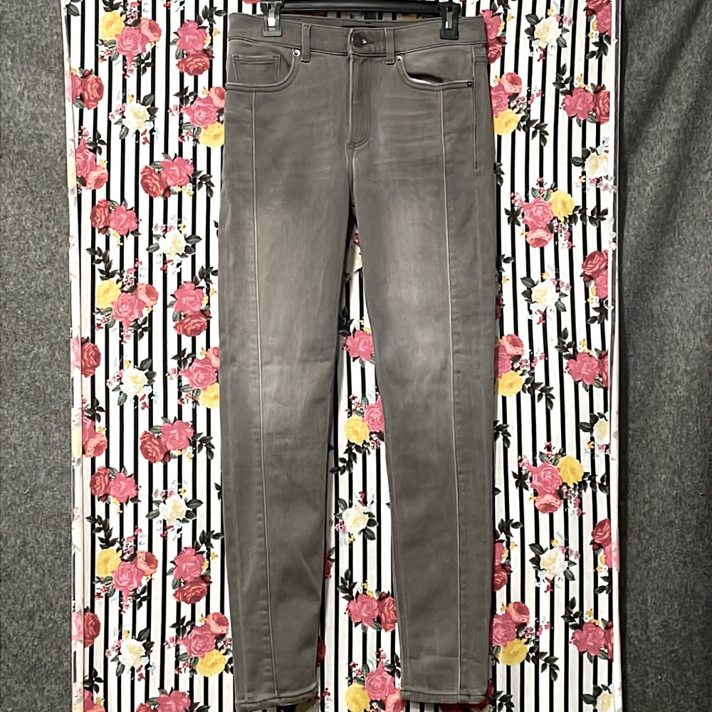 Express distressed grey high rise stretch jegging, women 4R